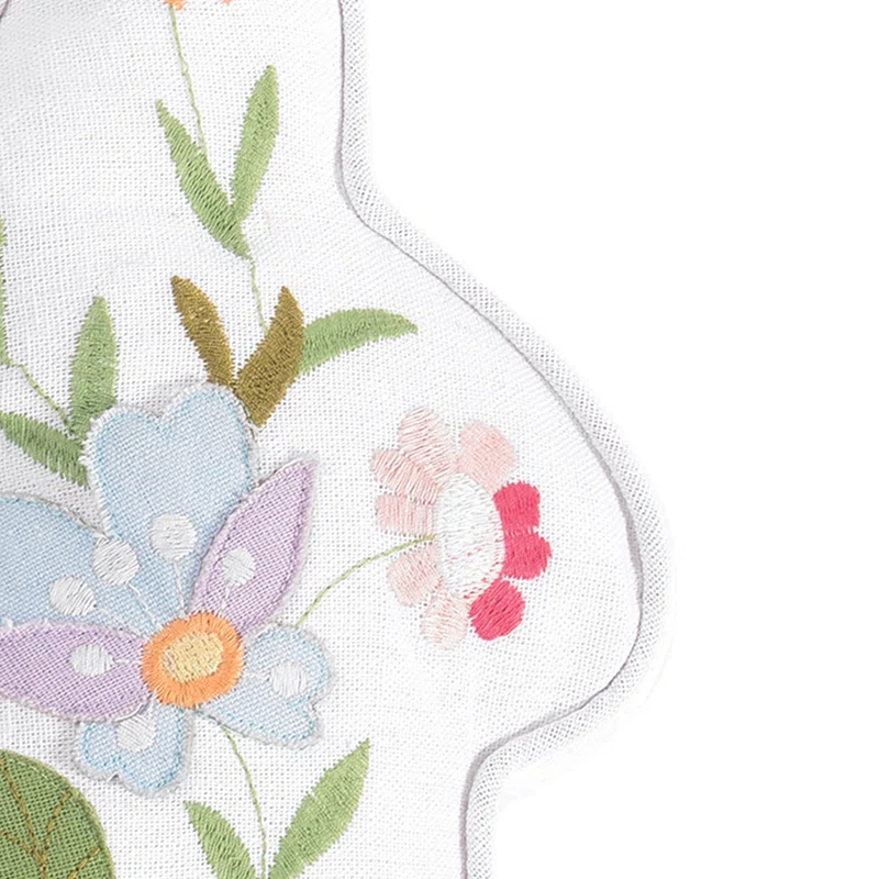 C&F Home 14" Floral Easter Bunny Spring Shaped Throw Pillow