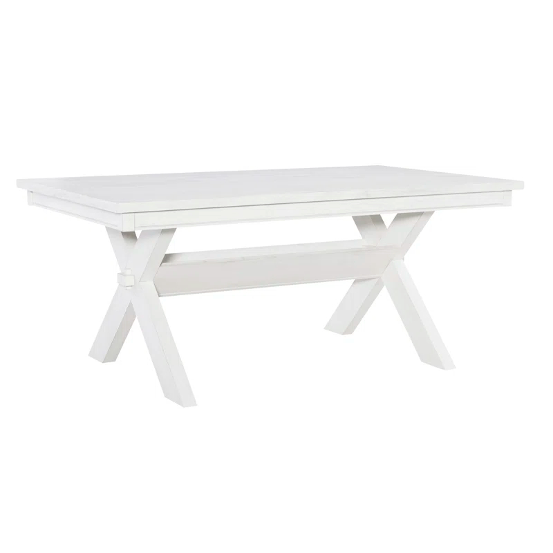 Kelly Clarkson Home Gigi 70" Solid Wood Farmhouse Trestle Base Dining Table