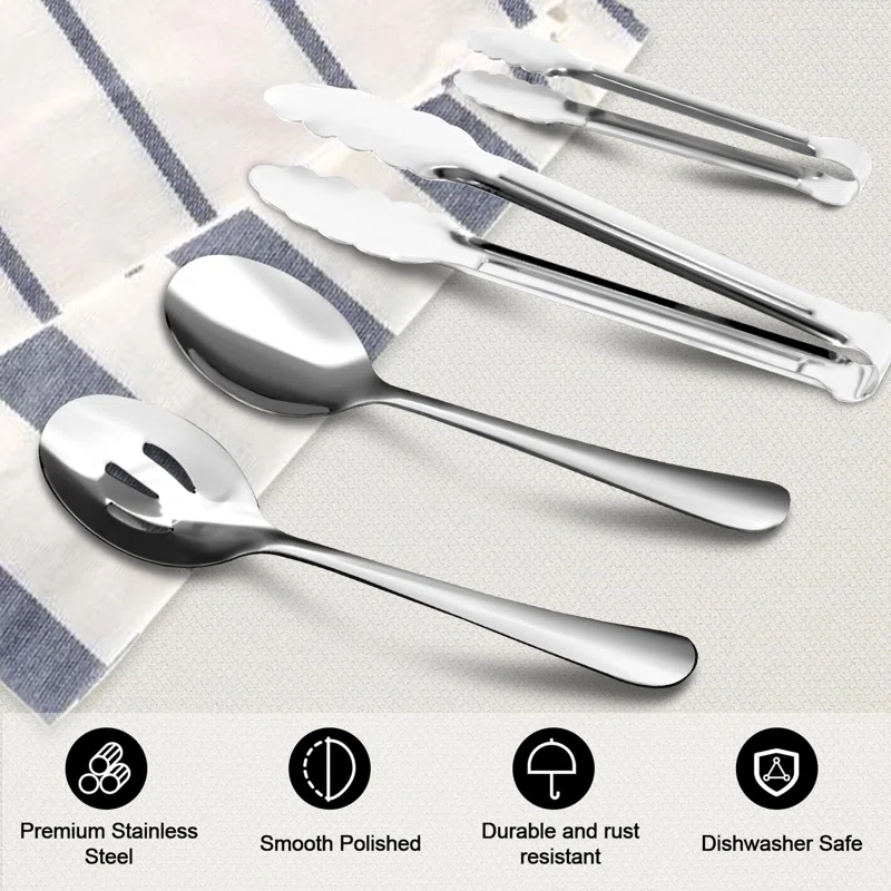 Stock Preferred 12-piece Stainless Steel Serving Utensil Set