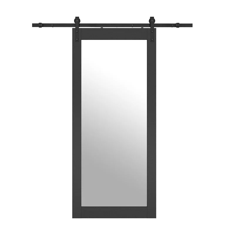 Calhome Sliding Mirror Barn Door with Hardware Kit and Door Handle