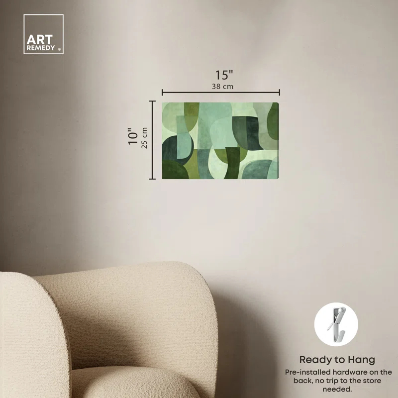 Art Remedy Tualipa Green Abstract Wall Art by Art Remedy