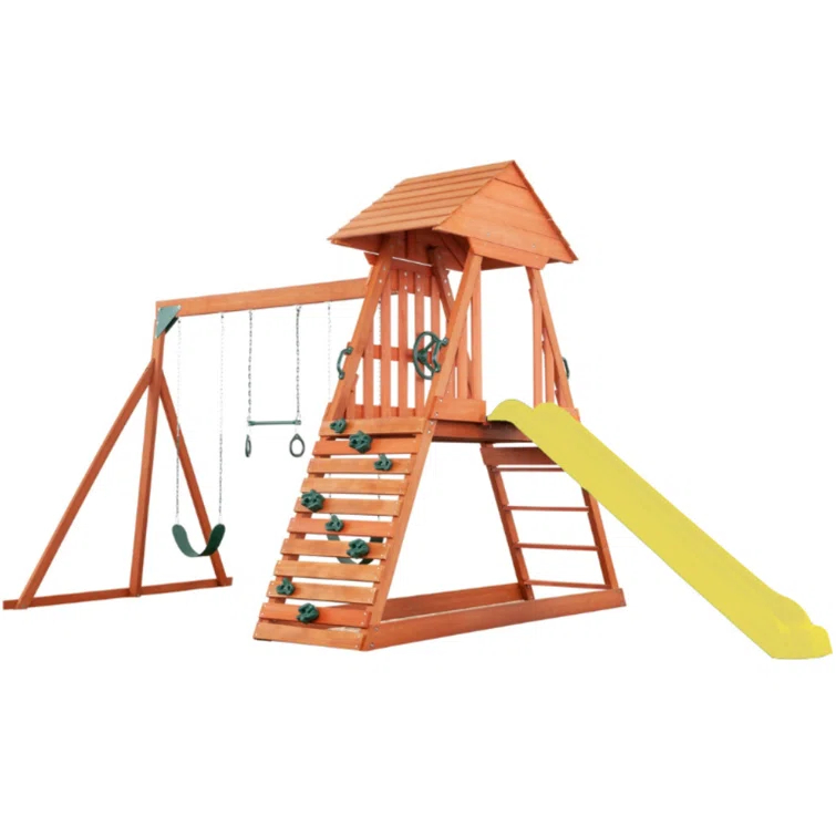 Creative Cedar Designs Chalet Complete Wooden Swing Set