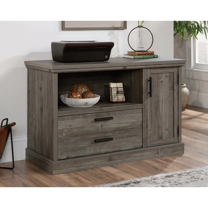 Aspen Post 47.09'' Wide 1 - Drawer Filing Credenza with Cable Management
