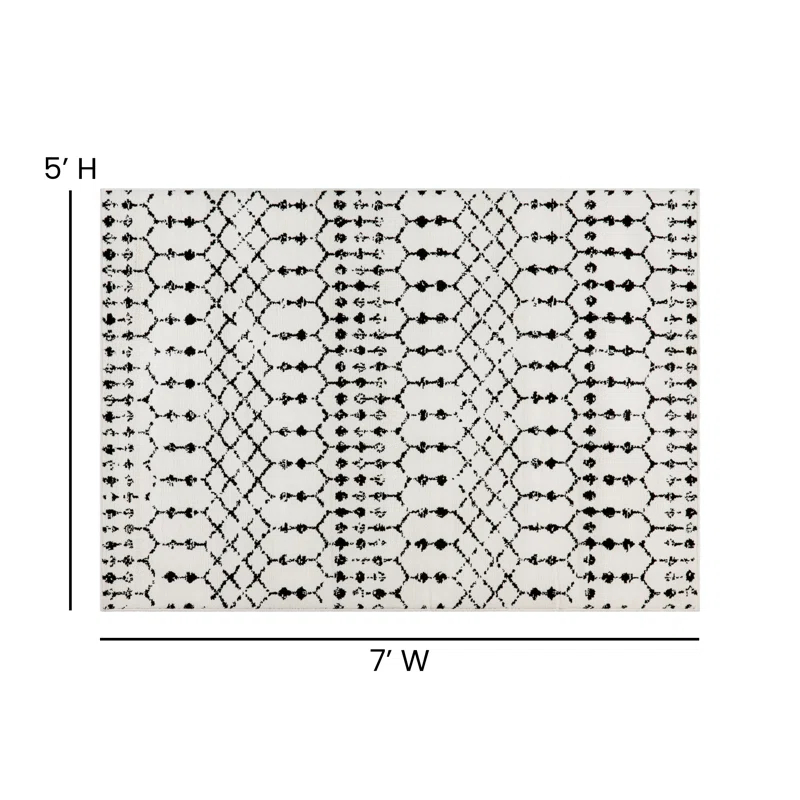Hashtag Home Eberle Geometric Style Modern Bohemian Design Area Rug
