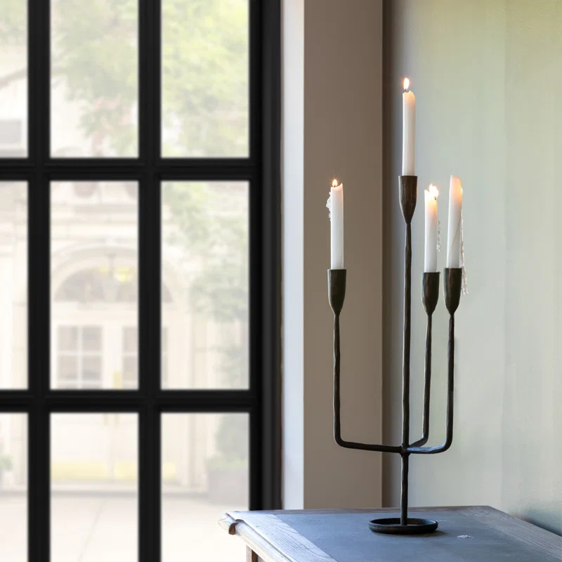 Park Hill Collection 23'' H Iron Tabletop Candelabra