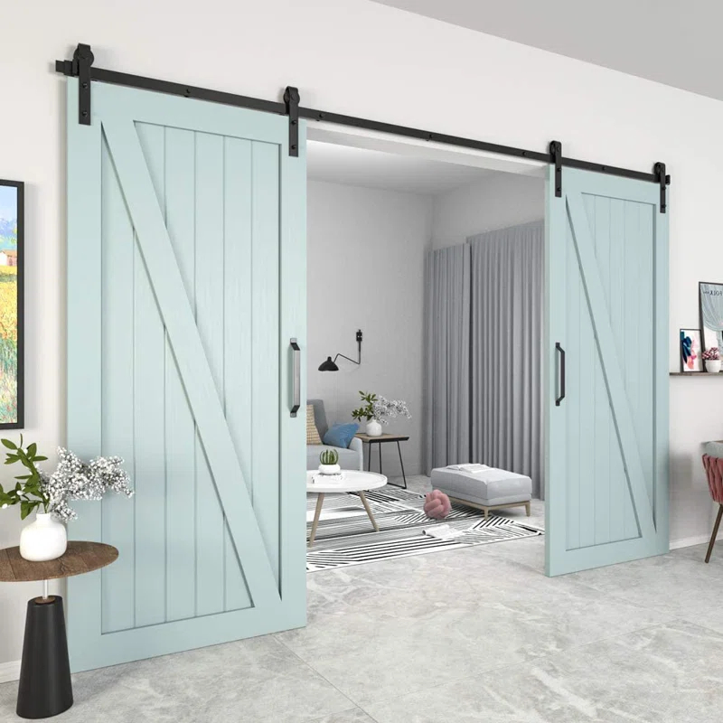 Lazio Sliding Standard Double Barn Door Hardware Kit