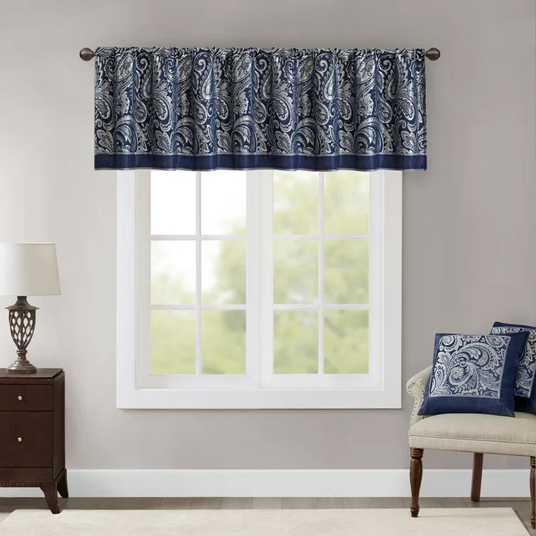 Madison Park Aubrey Jacquard Single Window Valance