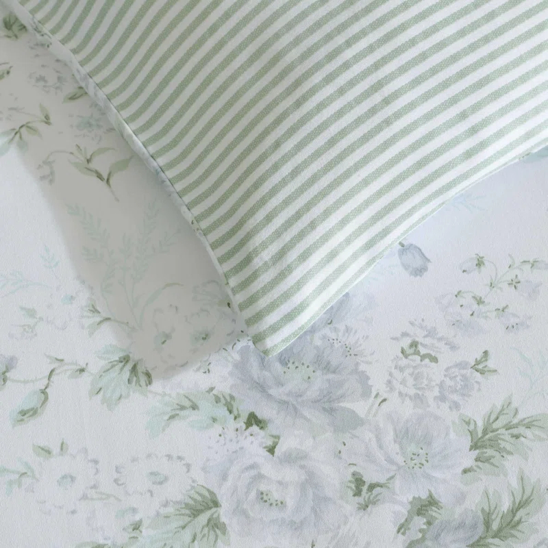Laura Ashley Laura Ashley Arundel Cotton Reversible Grey Duvet Cover Set