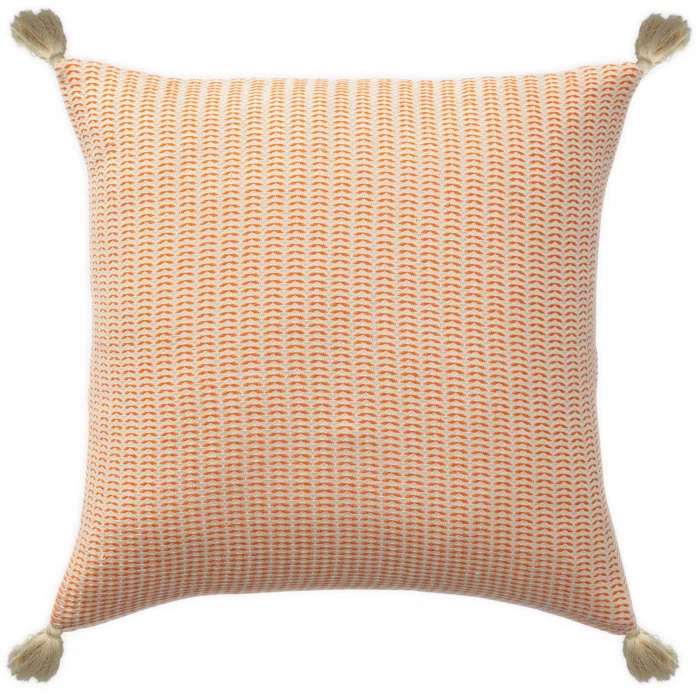 Brenly Turkish Cotton Striped Square Throw Pillow