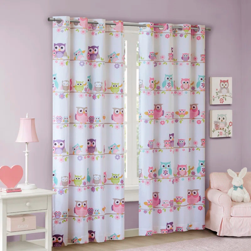 Intelligent Design Kids Wildlife Max Blackout Thermal Grommet Single Curtain Panel