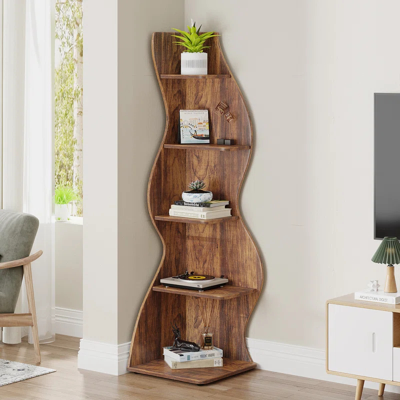 Millwood Pines Arhab Corner Bookcase
