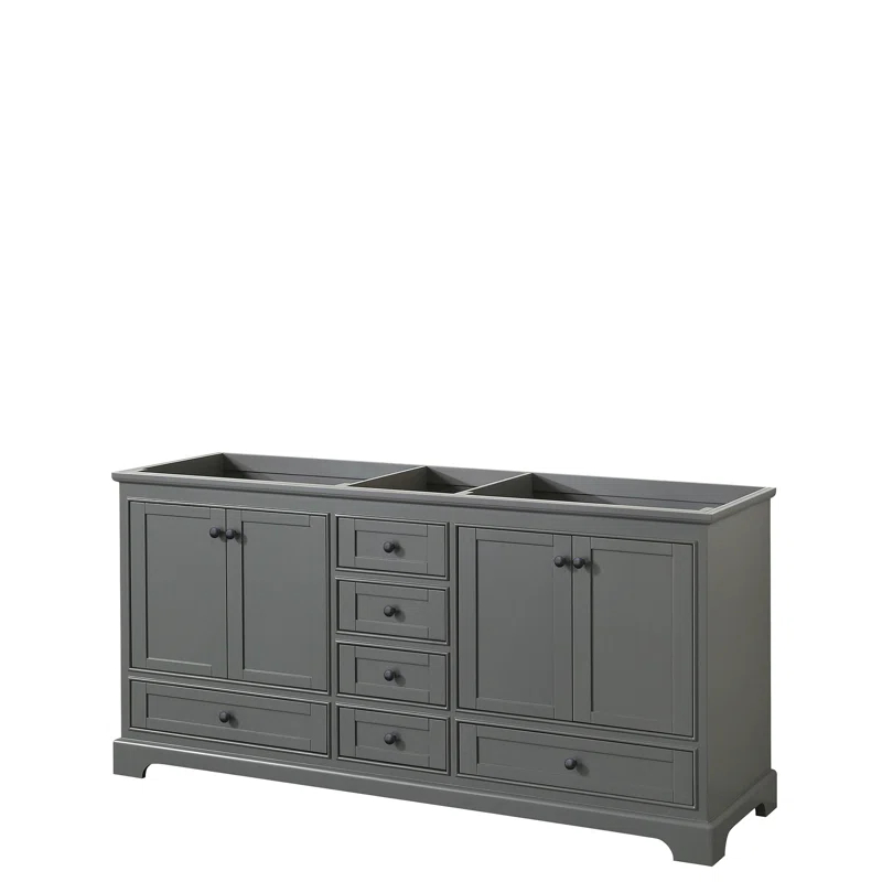 Wyndham Collection Deborah 71" Double Bathroom Vanity Base Only