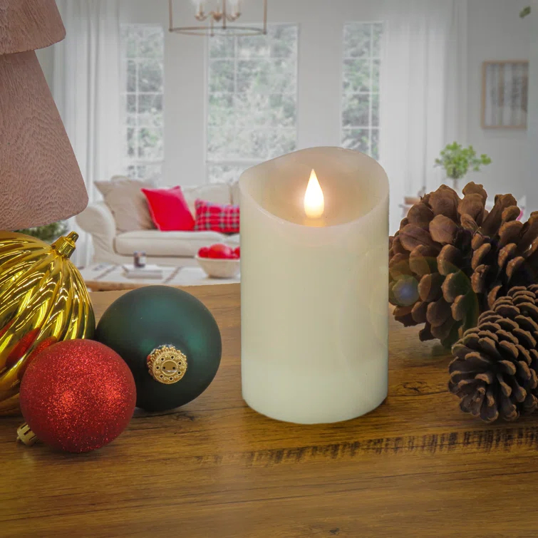 HGTV Home Collection Georgetown Pillar Flameless Candle & Reviews | Wayfair