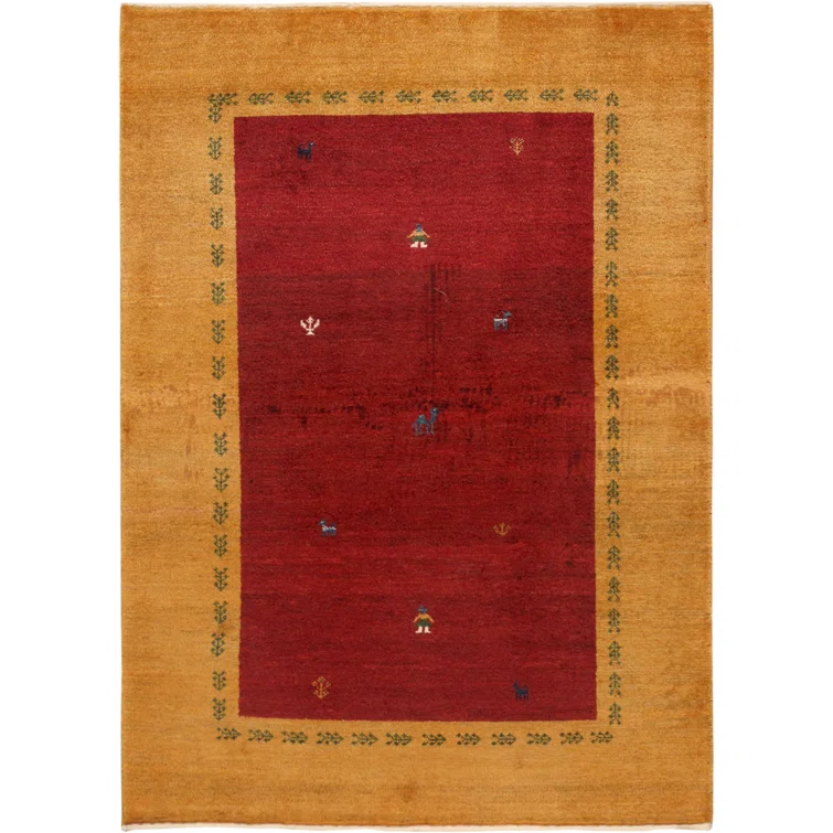 Pasargad Tribal One-of-a-Kind 3'5" X 4'9" New Age Wool Area Rug in