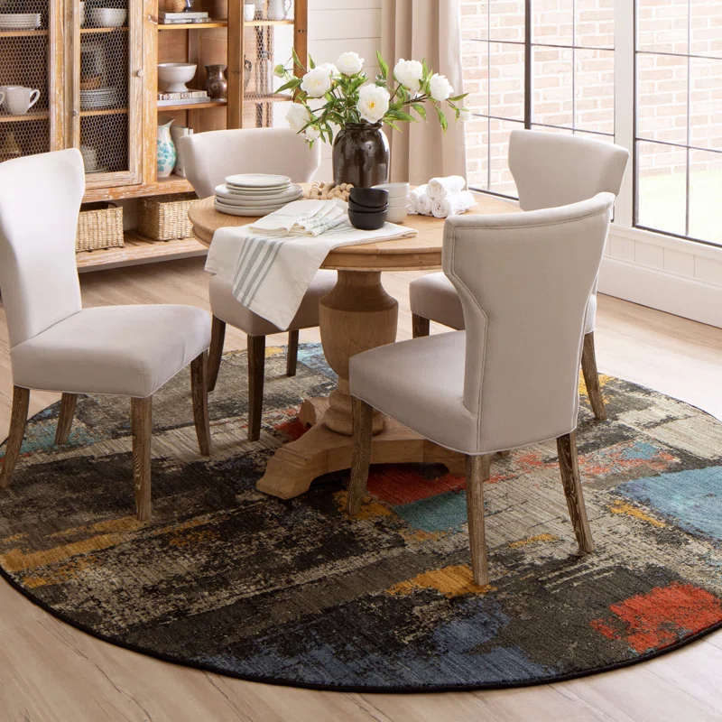 Karastan Karastan Brown/Blue/Black Modern Abstract Area Rug