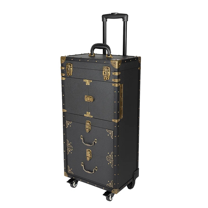 YaoTown Lockable Hairdressing Organizer Tool Box with Hair Dryer Holder