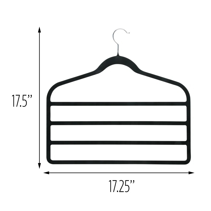 Rebrilliant Itzhak Metal Non-Slip Multi-Layer Hanger (Set of 4)