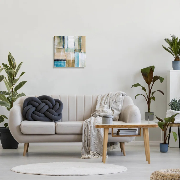 Stupell Industries Modern Geometric Shapes Arrangement Canvas Wall Art By Susan Jill | Wayfair