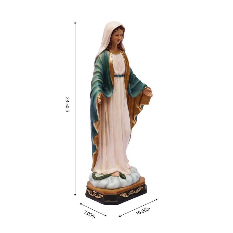 Hi-Line Gift Ltd. Virgin Mary Figure Statue Religious Decor Indoor/Outdoor