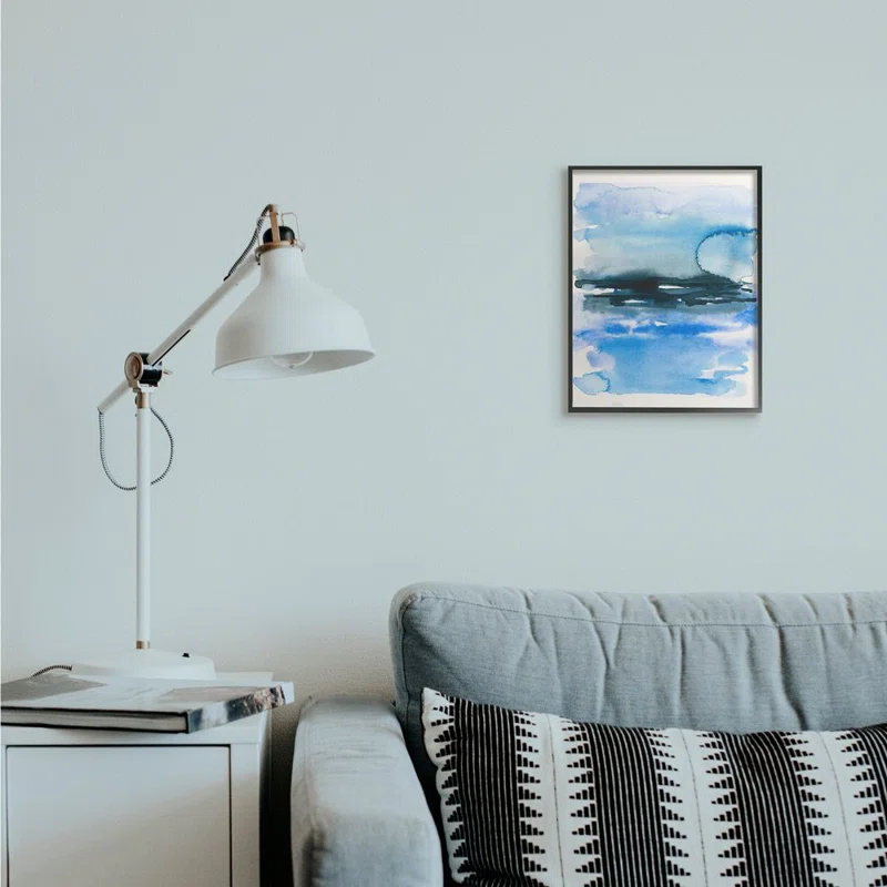 Stupell Industries " Abstract Sea Scape With Shades Of Blue Watercolor " by Victoria Barnes