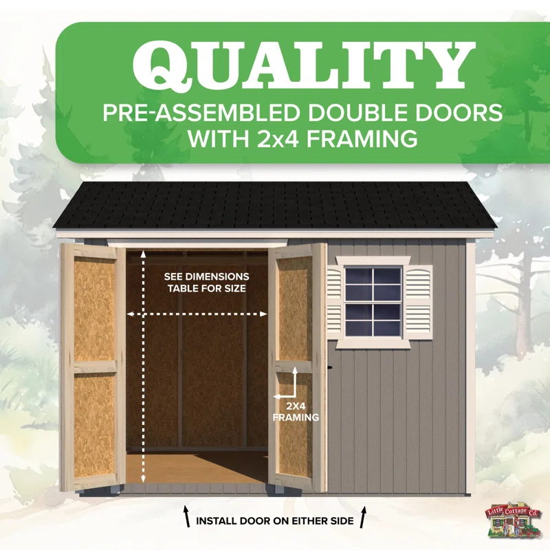 Little Cottage Co. Classic Workshop Outdoor Wood Storage Shed