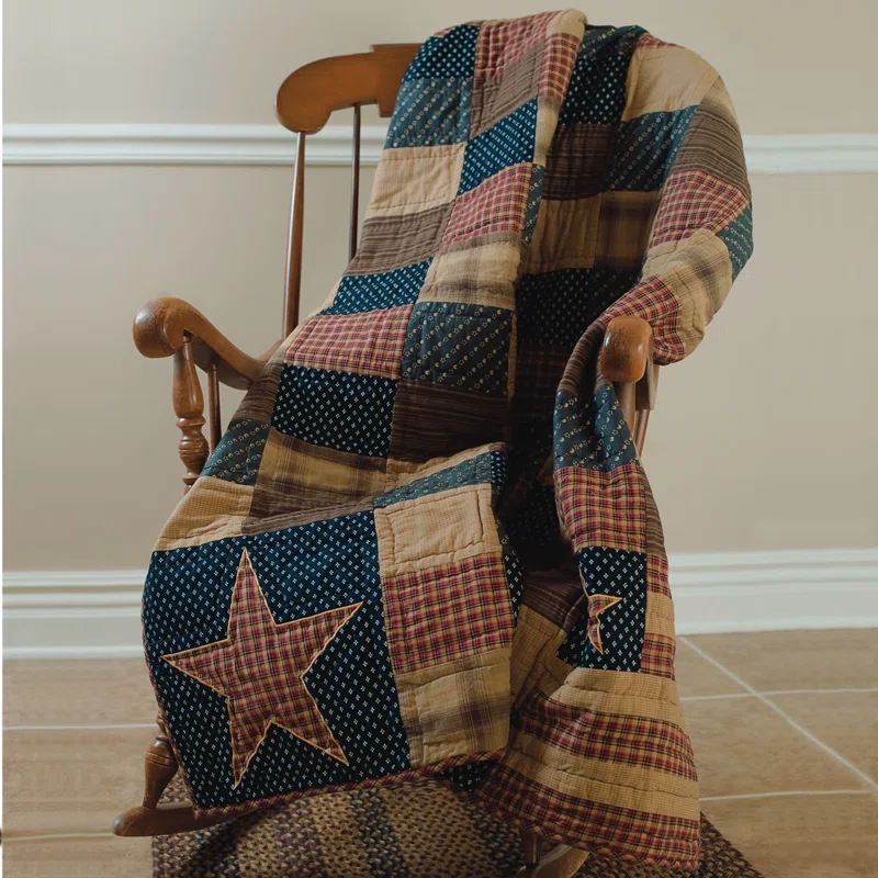 Patriotic Patch Handmade Throw Blanket