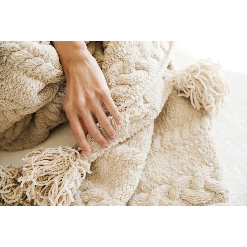 Sunday Citizen Braided Pom Throw Blanket