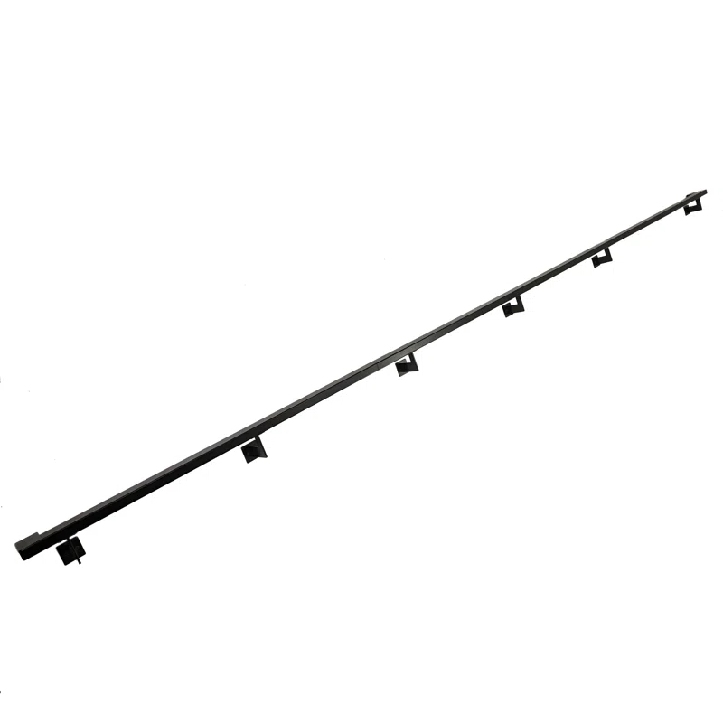 Concept Fusion 1100075 Urban Contemporary Handrail Grab Bar Kit, L Steel Brackets, Returns to Wall, Powder Coat