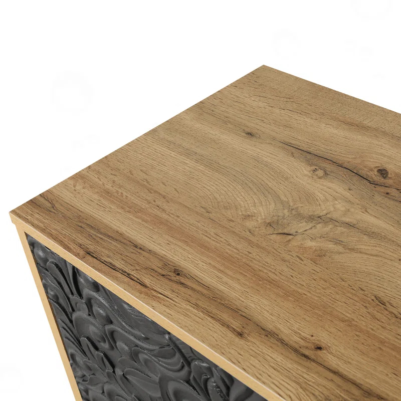 red chair Sideboards with Carved Symmetrical Design Door