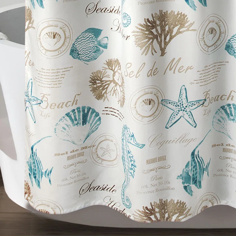Lush Decor Harbor Life Shower Curtain