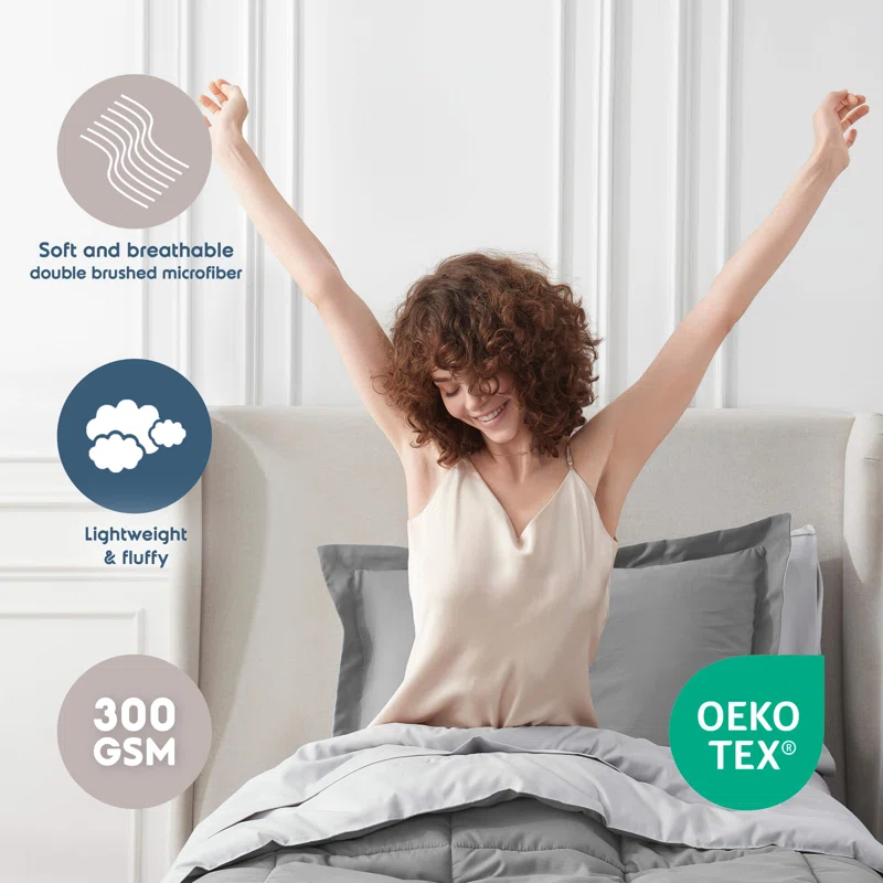 Nestl Bed-in-A-Bag Reversible Comforter Set with Bed Sheets