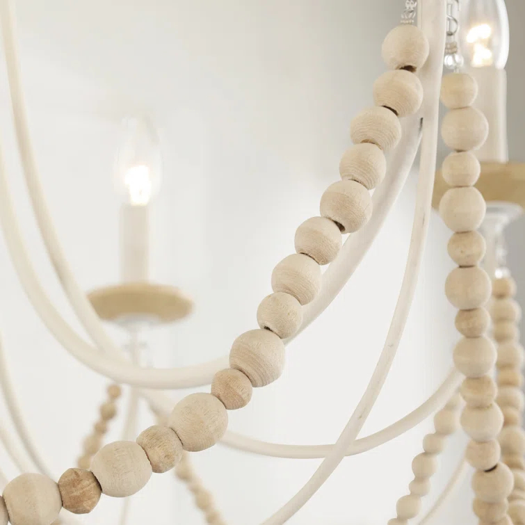 Varaluz Brentwood 6-Lt Chandelier - Country White