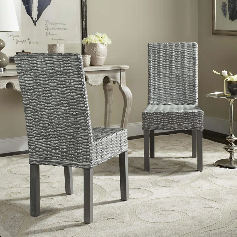 Highland Dunes Willow 18.5'' H Upholstered Parsons Chair (Set of 2)
