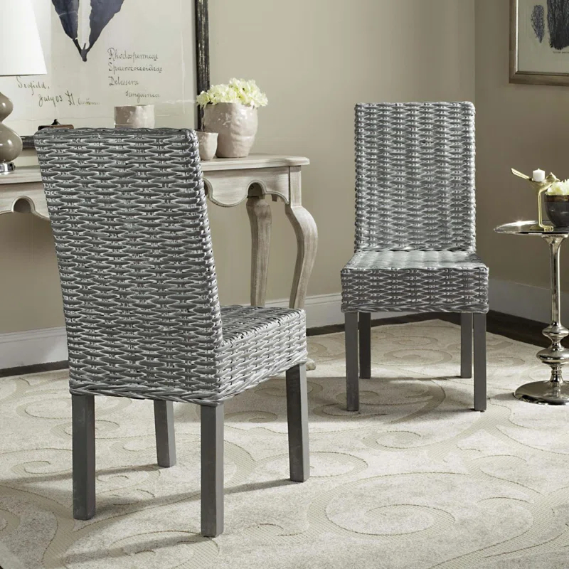 Highland Dunes Willow 18.5'' H Upholstered Parsons Chair (Set of 2)