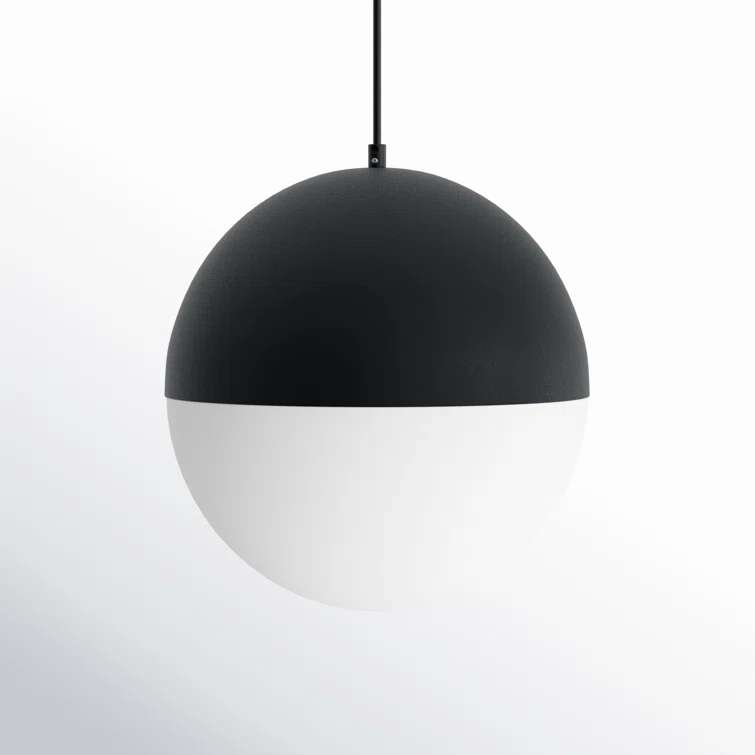 Hastings Single Light Glass Steel Dimmable Pendant