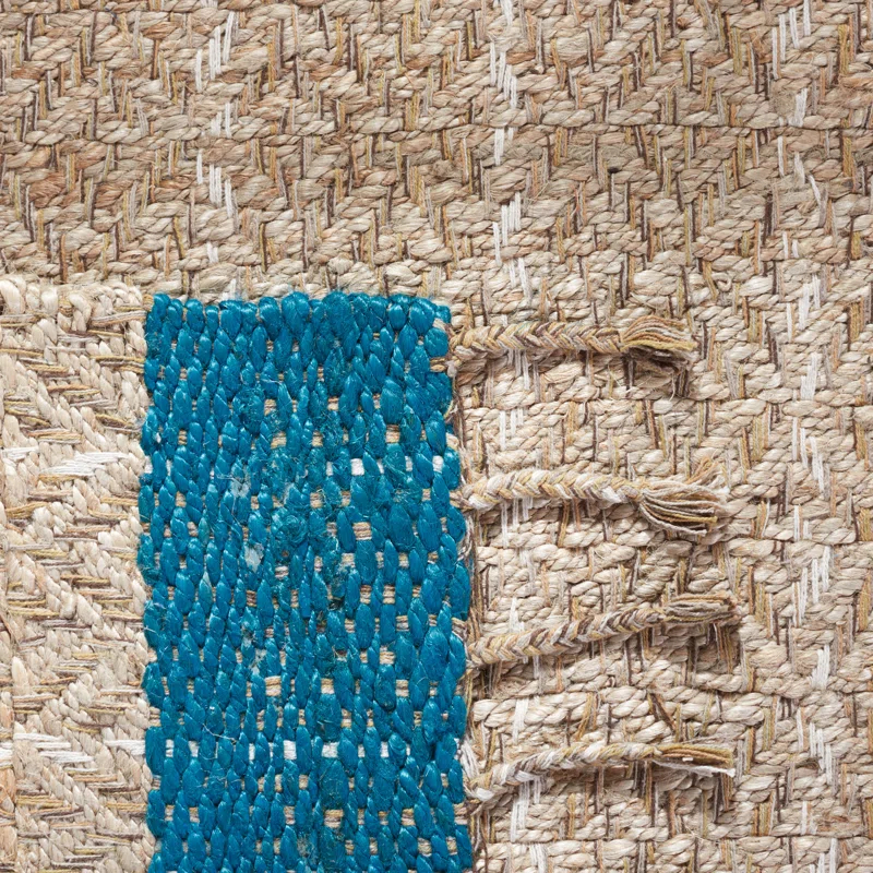 Union Rustic Abbie-J Hand Woven 0.8 Jute 0.2 Cotton Striped Rug