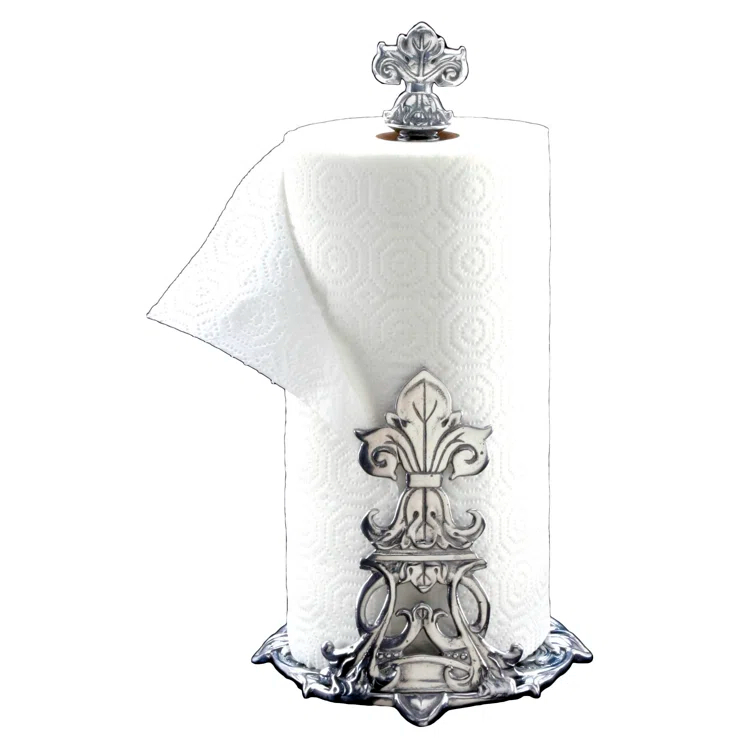 Arthur Court Designs Fleur De Lis Metal Paper Towel Holder