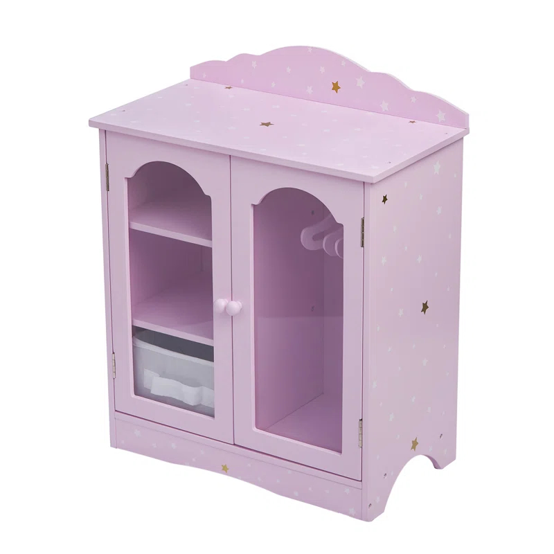 Olivia's Little World Olivia's Little World Twinkle Stars Princess Doll Closet with 3 Hangers