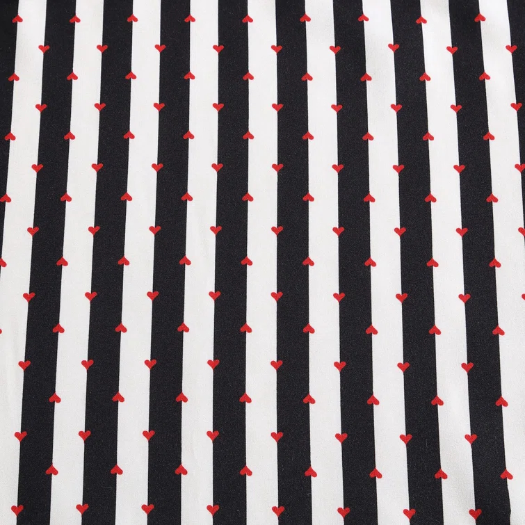 Betsey Johnson Betsey Johnson Wonderland Stripe Black Reversible Duvet Cover Set