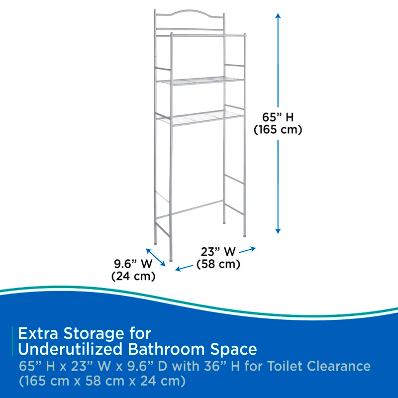 Metal Freestanding Over The Toilet Storage