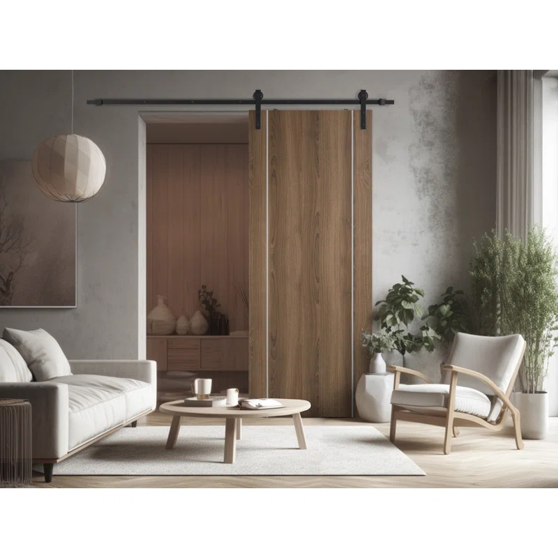 Belldinni Optima 2U Manufactured Wood Composite Sliding Barn Door With Hardware Kit