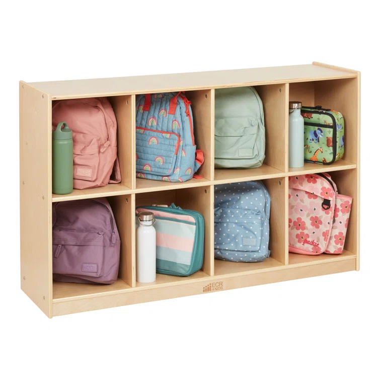 ECR4Kids ECR4Kids 8-Compartment Mobile Backpack Storage Cabinet, Classroom Furniture