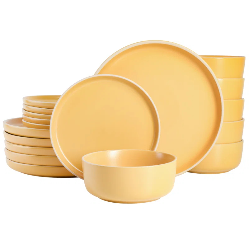 Gibson Gibson Soho Lounge Matte 18 Piece Dinnerware Set, Service for 6
