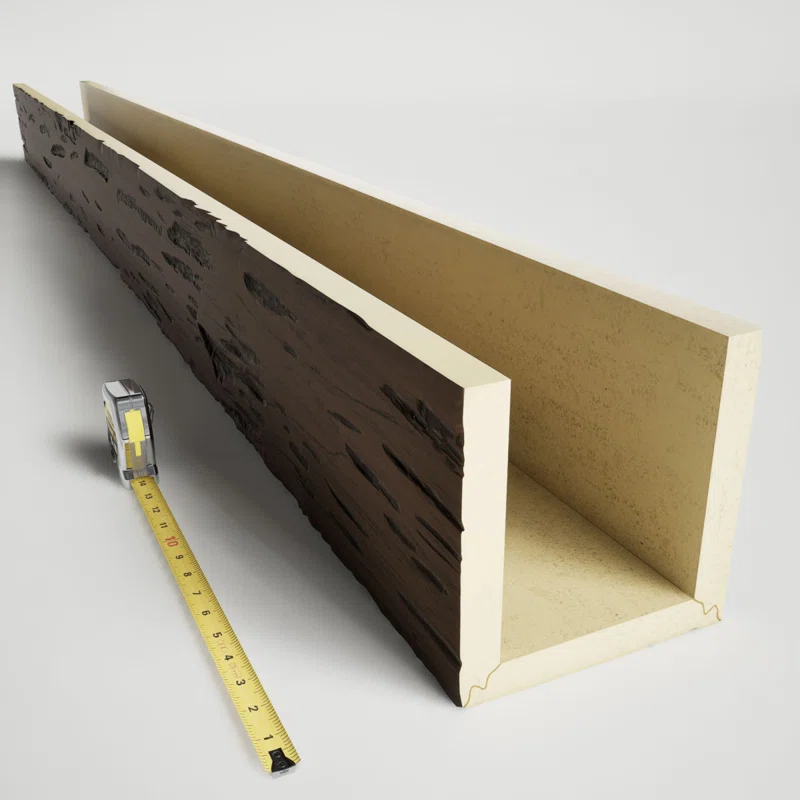 Ekena Millwork Pecky Cypress Endurathane Faux Wood 3-Sided Ceiling Beam (U-beam) | Wayfair