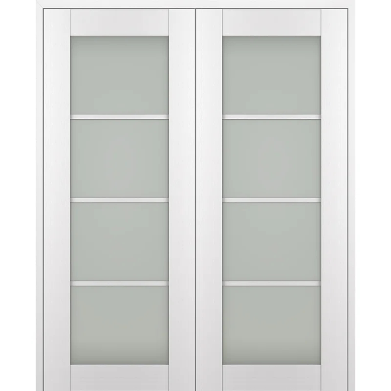 Belldinni Palladio 4 Lite Solid Manufactured Wood and Glass Paneled Prefinished French Door