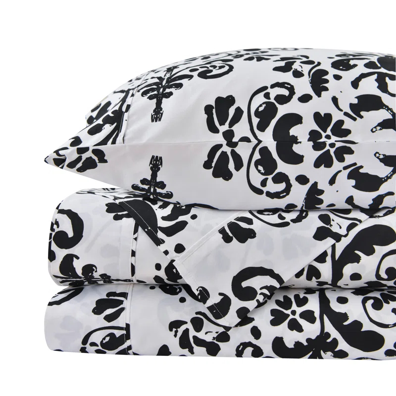 AmericanHomeCollection Microfiber Damask Sheet Set