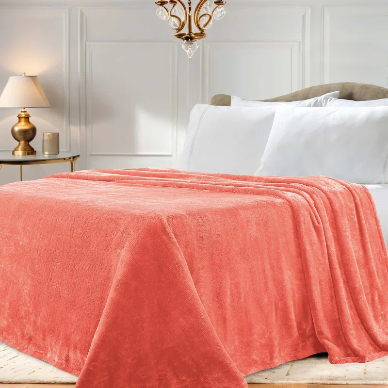 Superior Superior Solid Polyester Reversible All-Season Fleece Throws Blanket