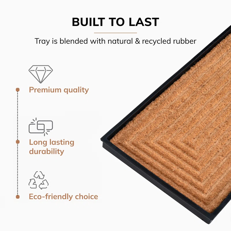 Anji Mountain Eco-Friendly Rubber Boot Tray for Muddy Shoes, Garden Tools, and Pet Supplies (Available in Multiple Sizes)