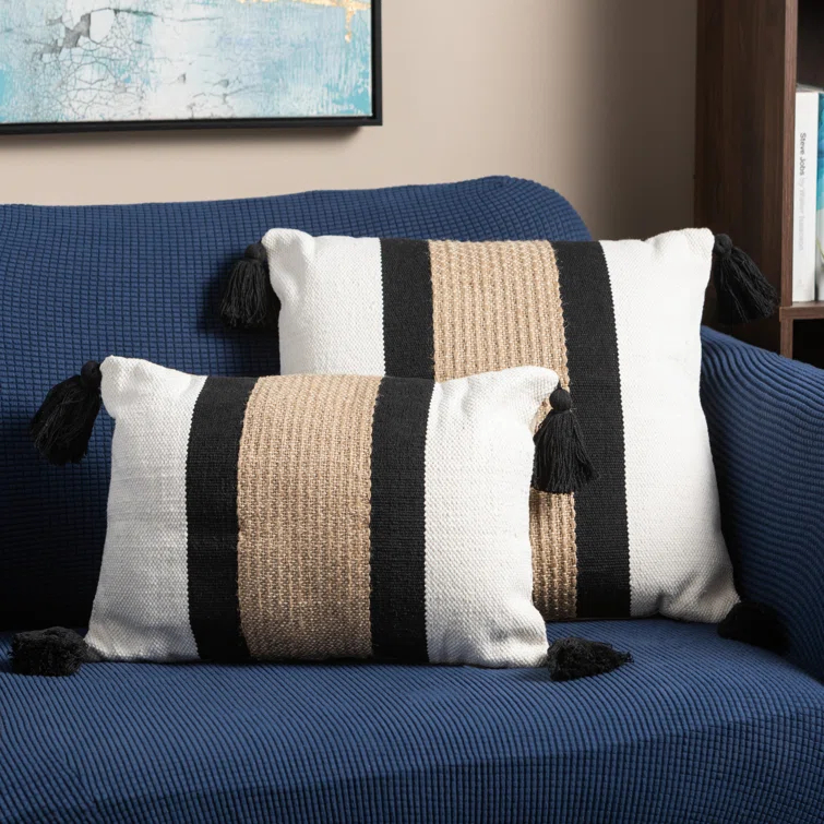 Clover Lane Tassels Cotton Throw Pillow