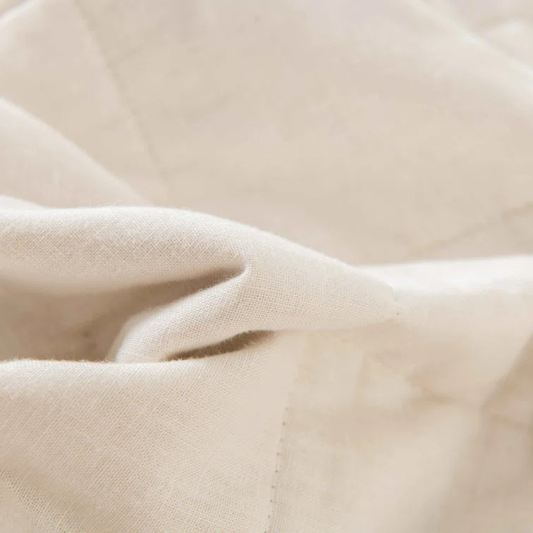 MeadowPark  Box Stitch Stone Washed Linen Blend Quilt & Pillow Shams Set & Reviews | Wayfair